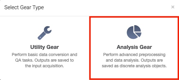 BIDS Curation Analysis Gear button